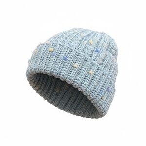 Stylish Blue Crochet Beanie for Women